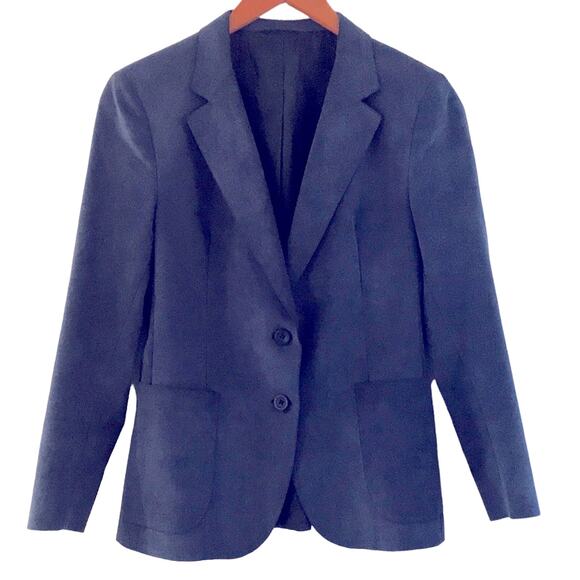 Kingsridge Royal Blue Ultra Suede Blazer. 10-14 - Picture 1 of 6